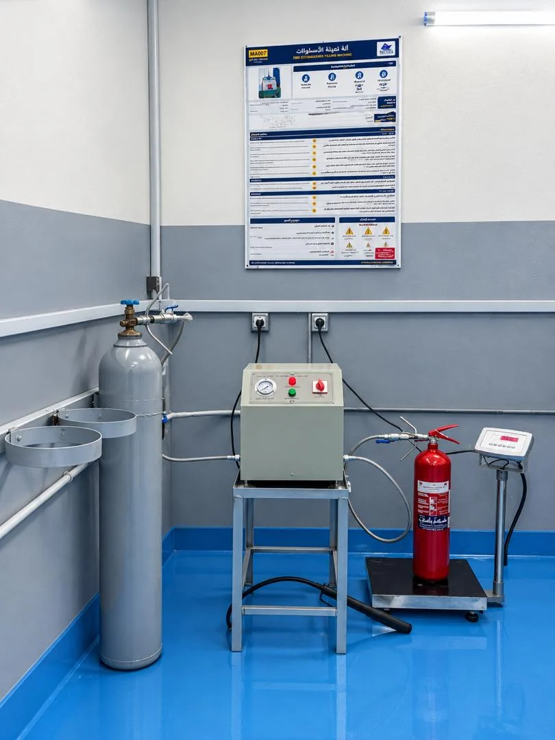 Breathing-equipment service area