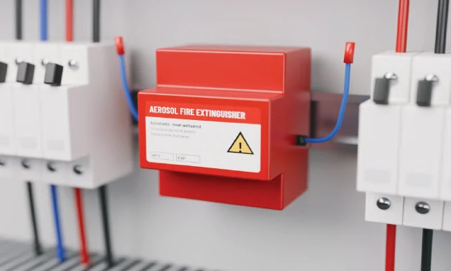 Panel fire extinguishers